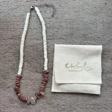 kanalunani Peach Pearl Stone 목걸이 핑크