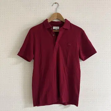 [ LACOSTE ] 레드 S 사이즈 피케 셔츠