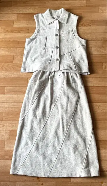 새상품 cotton house aya 디자인 셋업 투피스
