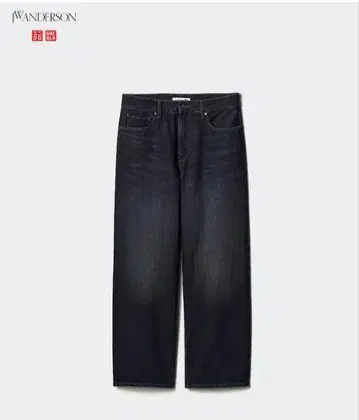 새상품 유니클로 jw anderson 와이드 핏 청바지 dark gray