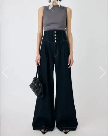 moussy 코르셋 디자인 배기 데님 사이즈 2