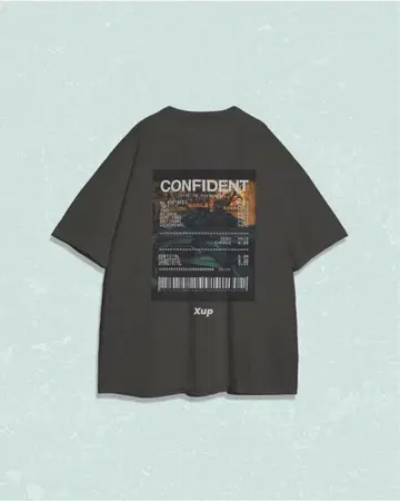 XUP CONFIDENT T shirt charcoal XXL 사이즈