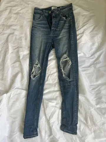 GAP 스키니 데님 데미지 가공 S