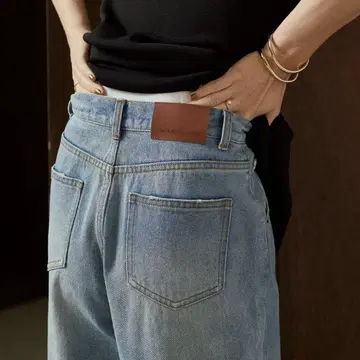 카프리슈 마쥬 스트레이트 루즈 와이드 데님