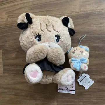mikko 안아주는 리본 마스코트 봉제 인형 키링 세트