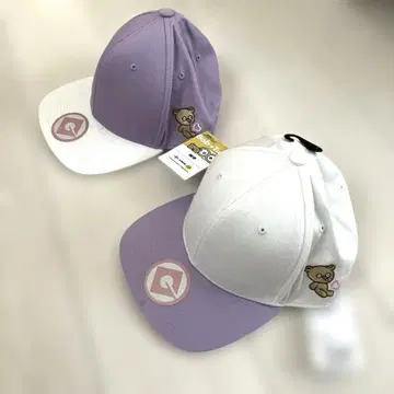 캡 58cm 미니언 퍼플 화이트 곰 자수 할로윈 코스프레