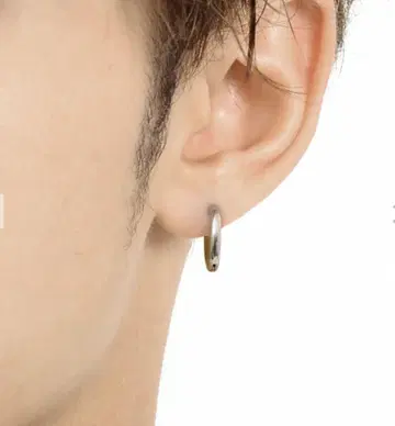 실버 후프 귀걸이 한쪽용 약 2.5cm