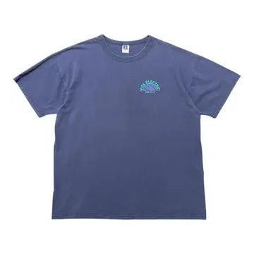 구제 의류 USA제 90S 기업계 T셔츠 빈티지 로고 프린트 네이비