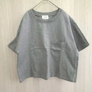 유나이티드 애로우즈 상의 티셔츠 와이드 그레이 M