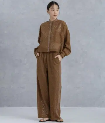 나노 유니버스 격자 레이스 이지 팬츠 격자 레이스 숏 셔츠