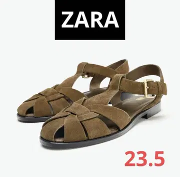 컨디션 최상 ZARA 스웨이드 케이지 샌들 36 (23.5)