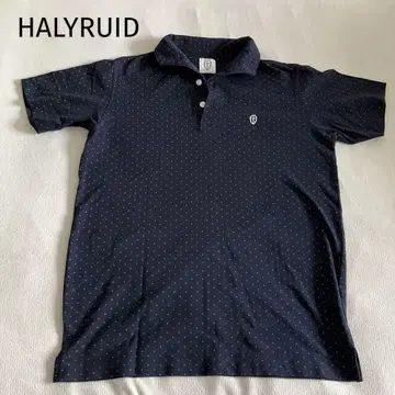 HALYRUID 도트 무늬 네이비 피케 셔츠 M