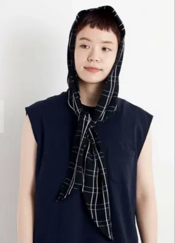 buoybuoy 레이온/아세테이트 CHECK 후디