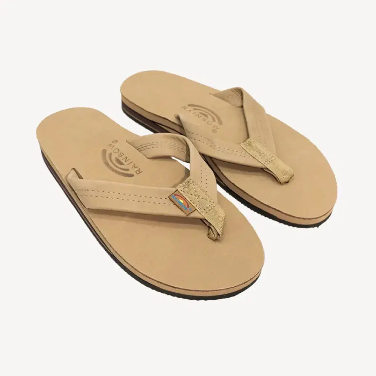 Leather Flip Rainbow Double Layer Flip Flops Double Layer Where