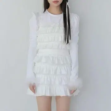 BUBBLES 자카드 프릴 셋업