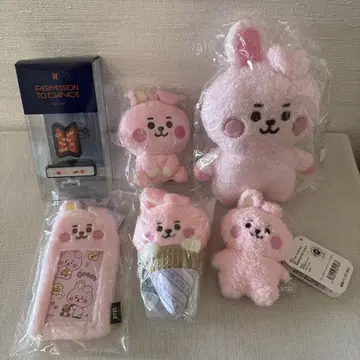 BTS BT21 Cooky 봉제 인형 키링 세트
