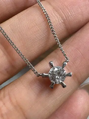 천연 다이아몬드 0.312ct 플라티나 목걸이