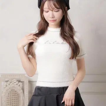 스나계 LIPSERVICE lilou 페이저 하프 니트탑