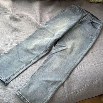 연한 블루 스트레이트 데님 W66~68 스트레치성 L