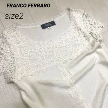 프랑코 페라로 크로셰 반팔 니트 상의 size2 새상품급