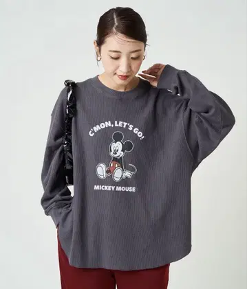 택없는 새상품 FREAK'S STORE Mickey 와플 롱 T