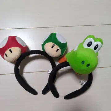요시 & 버섯 머리띠