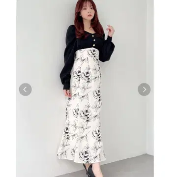 프론트 개더 머메이드 원피스 리젝시