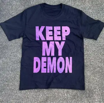 모*님 KEEP MY DEMON 셔츠 블랙 L 보라색