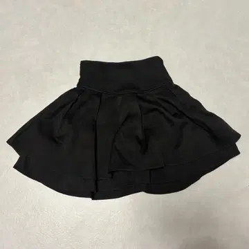 블랙 플레어 스커트 슬림 레그 스커트