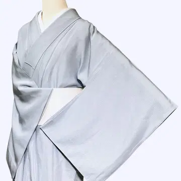 T32 여름 기모노 이로무지 단의 스카이블루 순수 실크 기장 165cm