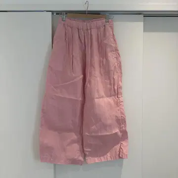 무인양품 린넨 와이드 팬츠 M 핑크