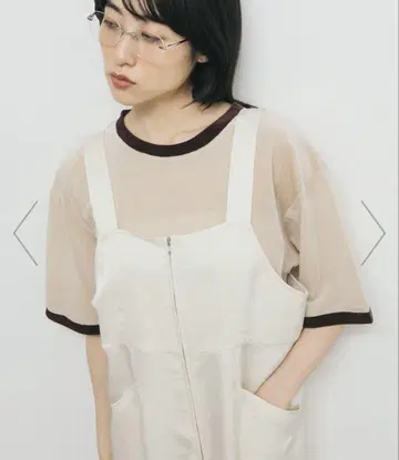 KBF 메쉬 벨로아 린거 TEE 베이지