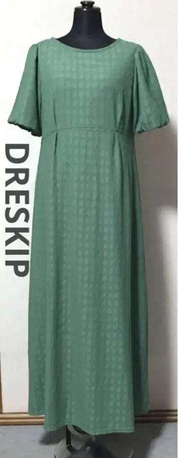 원피스 DRESKIP 롱 드레스 퍼프 슬리브