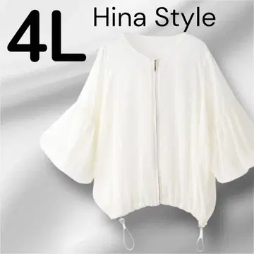 히나 Hina 라메 시어 블루종 벌룬 소매 성숙/러블리 화려함 통통함