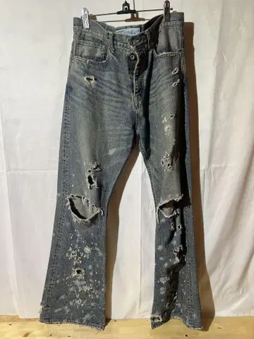 DAIRIKU 24SS Damage Flare Denim Pants