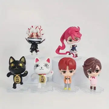 6체 세트 다단 피규어