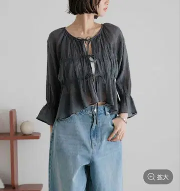 [ 새상품 ] LOWRYS FARM 요우류 셔링 숏 6S