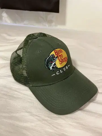 레어 Bass Pro Shops 메쉬 캡 올리브 그린 회원 한정판