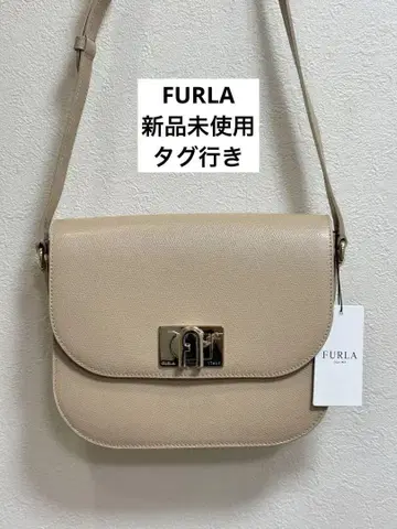 [ 새상품 ] FURLA PELLE 숄더백 베이지 천연 가죽 세레모니
