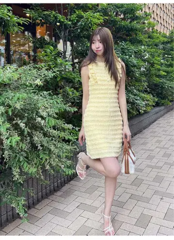 SNIDEL 컷 레이스 미니 원피스