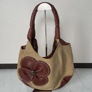 마더하우스 토트백 꽃 편직 가죽