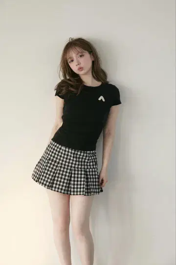 Mia check skirt andmary 앤드마리 S