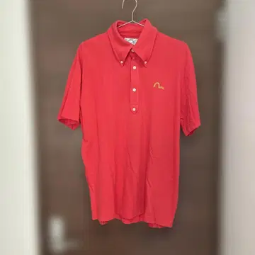 evisu 빨간색 피케 셔츠 사이즈 40 버튼 다운