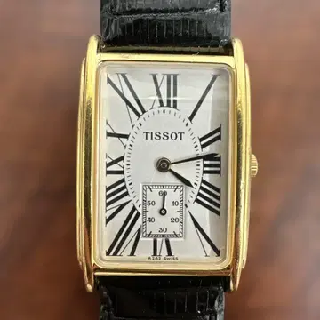 TISSOT 렉탱글 로마 숫자 쿼츠 부동품