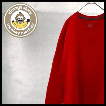 mz014525 프룻 오브 더 룸 오버 사이즈 맨투맨 빨간색