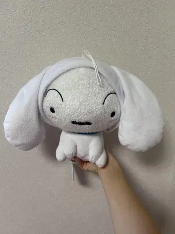 짱구는 못말려(크레용 신짱) x 시나모롤 빅 봉제 인형 화이트
