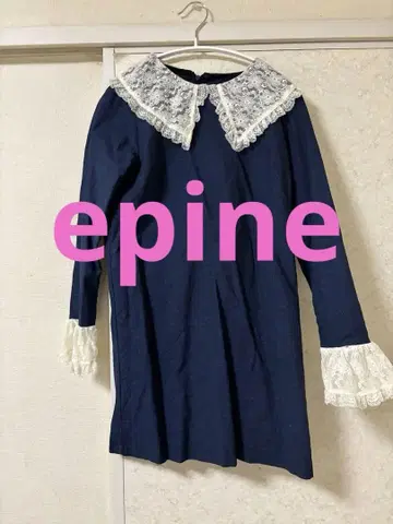epine 데님 미니 원피스 레이스