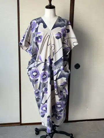 기모노 리메이크 유카타 풀오버 원피스 별도 리본 끈 포함