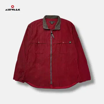 AIRWALK work shirt corduroy 레드 y2k XL