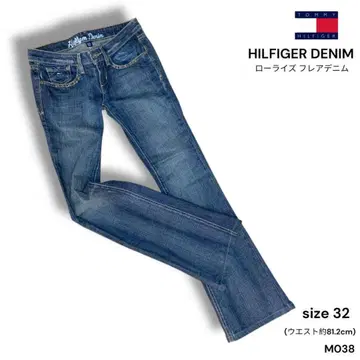 M038 HILFIGER DENIM 로우라이즈 데님 플레어 청바지